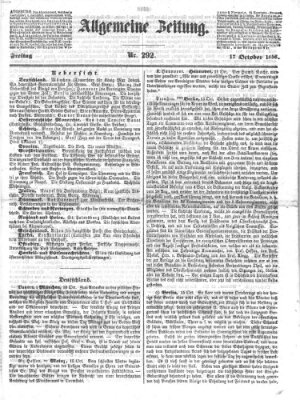 Allgemeine Zeitung Freitag 17. Oktober 1856