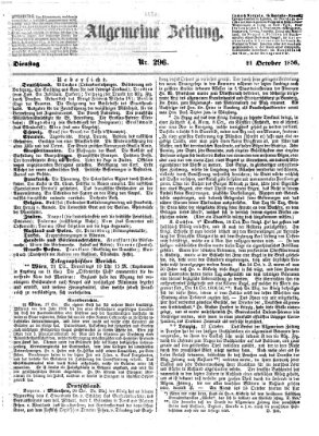 Allgemeine Zeitung Dienstag 21. Oktober 1856