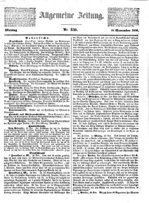 Allgemeine Zeitung Montag 24. November 1856