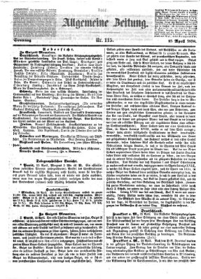 Allgemeine Zeitung Sonntag 25. April 1858