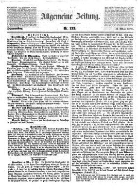 Allgemeine Zeitung Donnerstag 13. Mai 1858