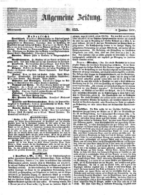 Allgemeine Zeitung Mittwoch 2. Juni 1858