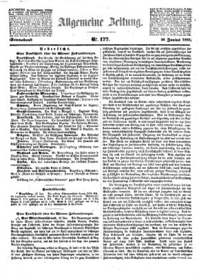 Allgemeine Zeitung Samstag 26. Juni 1858