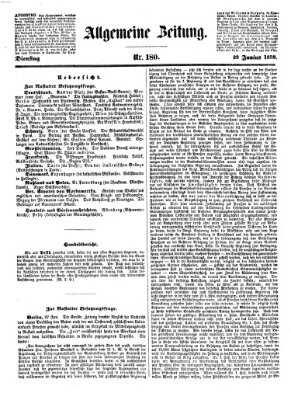 Allgemeine Zeitung Dienstag 29. Juni 1858