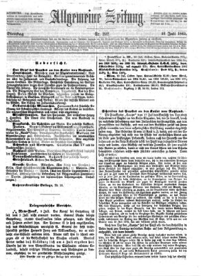 Allgemeine Zeitung Dienstag 21. Juli 1863