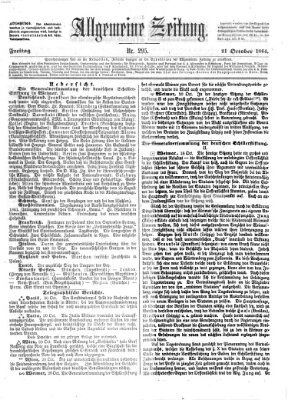 Allgemeine Zeitung Freitag 21. Oktober 1864