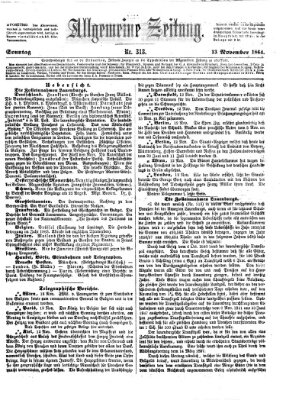 Allgemeine Zeitung Sonntag 13. November 1864