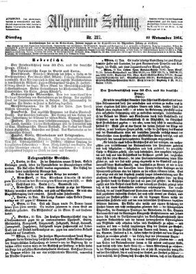 Allgemeine Zeitung Dienstag 22. November 1864