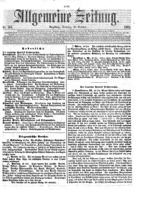 Allgemeine Zeitung Dienstag 31. Oktober 1865