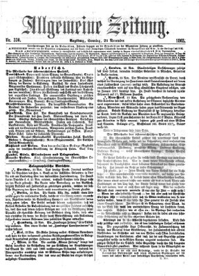 Allgemeine Zeitung Sonntag 26. November 1865