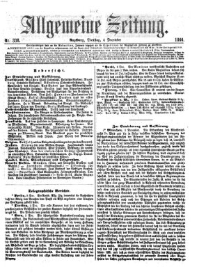 Allgemeine Zeitung Dienstag 4. Dezember 1866