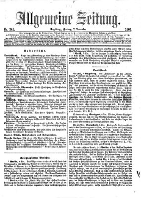 Allgemeine Zeitung Freitag 7. Dezember 1866