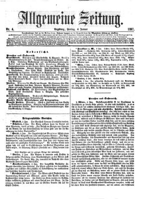 Allgemeine Zeitung Freitag 4. Januar 1867