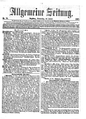 Allgemeine Zeitung Donnerstag 24. Januar 1867