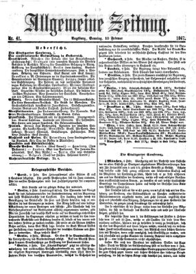 Allgemeine Zeitung Sonntag 10. Februar 1867