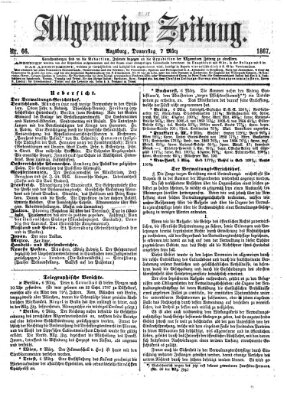 Allgemeine Zeitung Donnerstag 7. März 1867