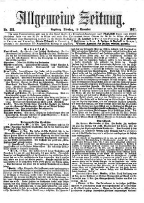 Allgemeine Zeitung Dienstag 19. November 1867