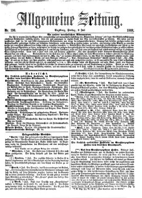 Allgemeine Zeitung Freitag 9. Juli 1869