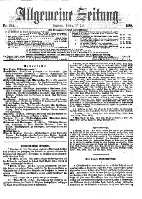 Allgemeine Zeitung Freitag 23. Juli 1869