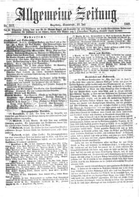Allgemeine Zeitung Samstag 31. Juli 1869