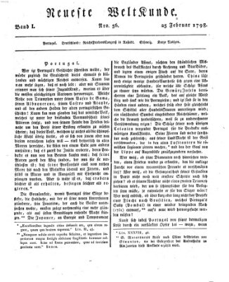 Allgemeine Zeitung Sonntag 25. Februar 1798