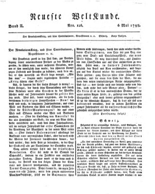 Allgemeine Zeitung Sonntag 6. Mai 1798
