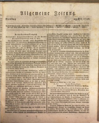 Allgemeine Zeitung Dienstag 23. Oktober 1798