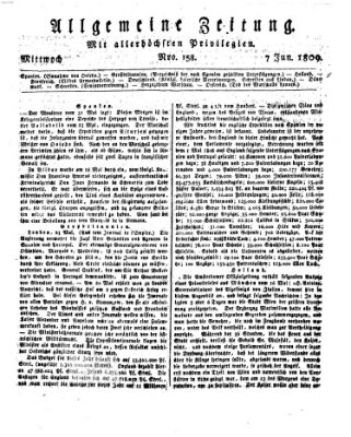 Allgemeine Zeitung Mittwoch 7. Juni 1809