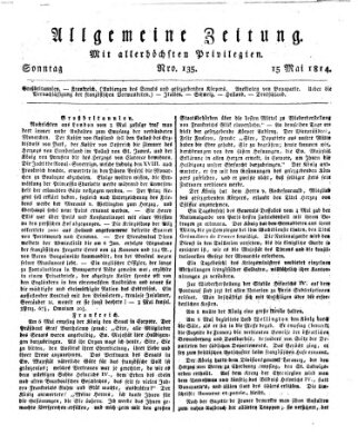 Allgemeine Zeitung Sonntag 15. Mai 1814