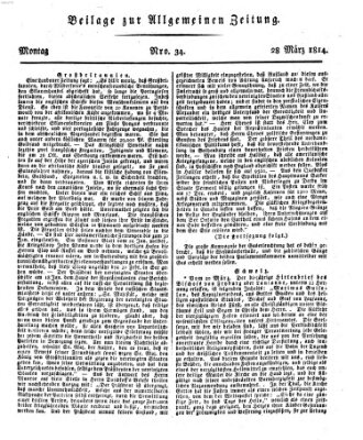 Allgemeine Zeitung Montag 28. März 1814