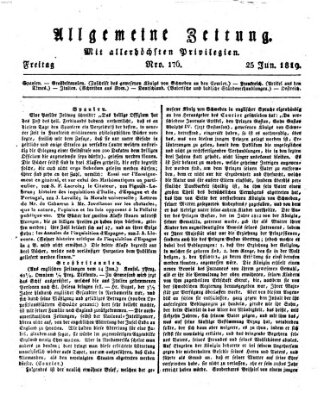 Allgemeine Zeitung Freitag 25. Juni 1819