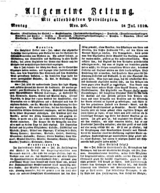 Allgemeine Zeitung Montag 24. Juli 1820