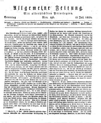 Allgemeine Zeitung Sonntag 15. Juli 1821