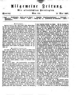 Allgemeine Zeitung Montag 21. Mai 1827