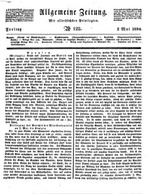 Allgemeine Zeitung Freitag 2. Mai 1834