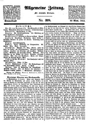 Allgemeine Zeitung Samstag 23. November 1844