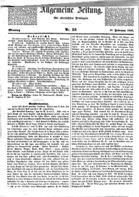 Allgemeine Zeitung Montag 28. Februar 1848