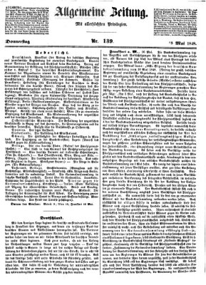 Allgemeine Zeitung Donnerstag 18. Mai 1848