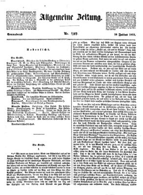 Allgemeine Zeitung Samstag 16. Juli 1853