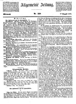 Allgemeine Zeitung Mittwoch 17. August 1853