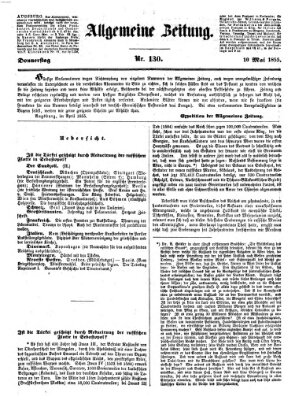 Allgemeine Zeitung Donnerstag 10. Mai 1855