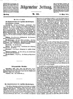 Allgemeine Zeitung Freitag 11. Mai 1855