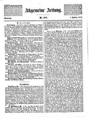 Allgemeine Zeitung Montag 6. Juli 1857