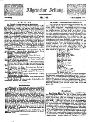 Allgemeine Zeitung Montag 2. November 1857