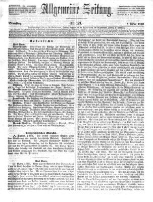 Allgemeine Zeitung Dienstag 8. Mai 1860