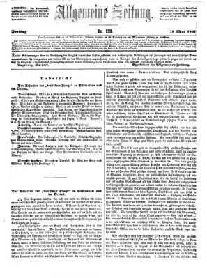Allgemeine Zeitung Freitag 18. Mai 1860