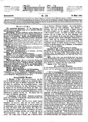 Allgemeine Zeitung Samstag 16. Mai 1863