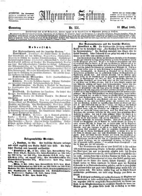 Allgemeine Zeitung Sonntag 31. Mai 1863