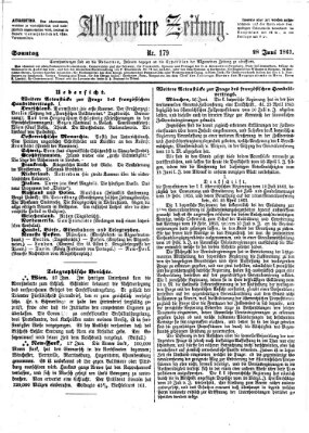 Allgemeine Zeitung Sonntag 28. Juni 1863