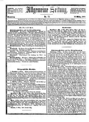Allgemeine Zeitung Sonntag 13. März 1864